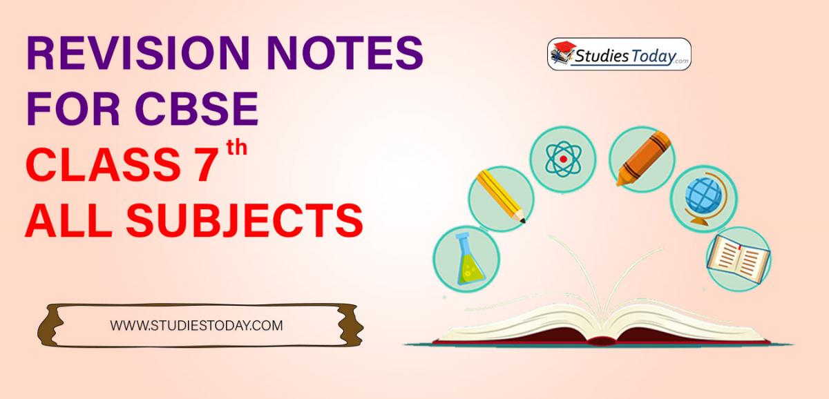 Class 7 notes free pdf download